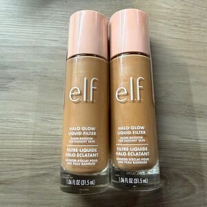e.l.f. Halo Glow Liquid Filter Glow Booster 4 Medium 1.06oz 2-Pack Radiant Tan